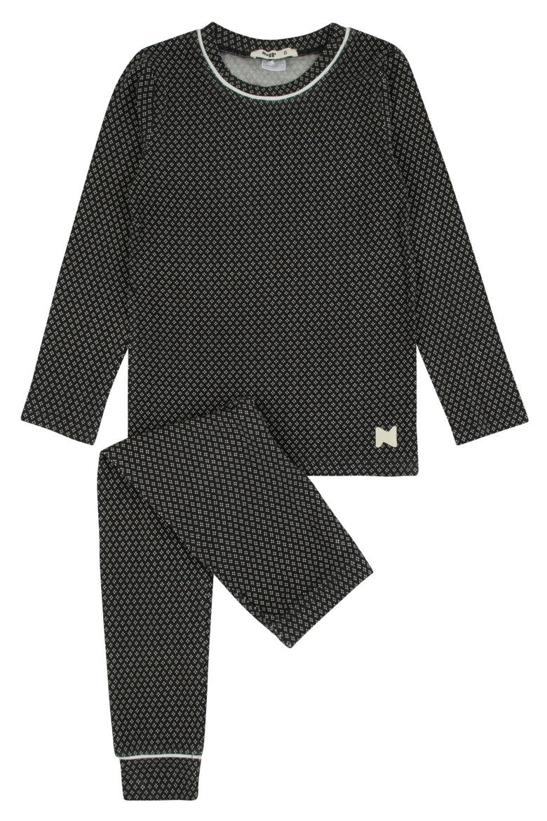 Printed Soft Loungewear Set, Main, color, Black / White Print
