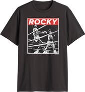 Rocky Men's Rocky Savage Punch Poster  Graphic T-Shirt