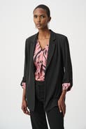 Joseph Ribkoff Woven Twill Printed Cuffs Blazer