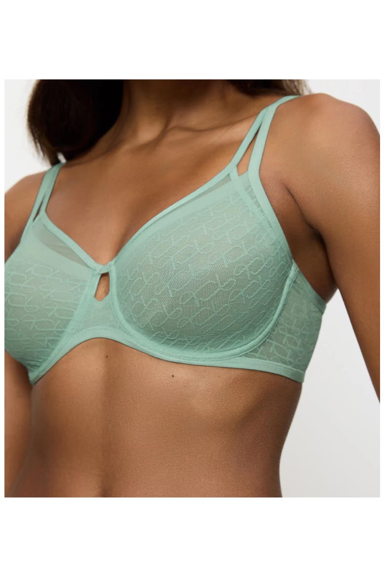 Signature Sheer Minimizer Bra, Alternate, color, MISTY TURQUOISE