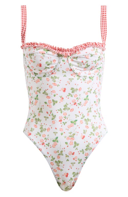 PACSUN PACSUN ELISE RUFFLE ONE-PIECE SWIMSUIT