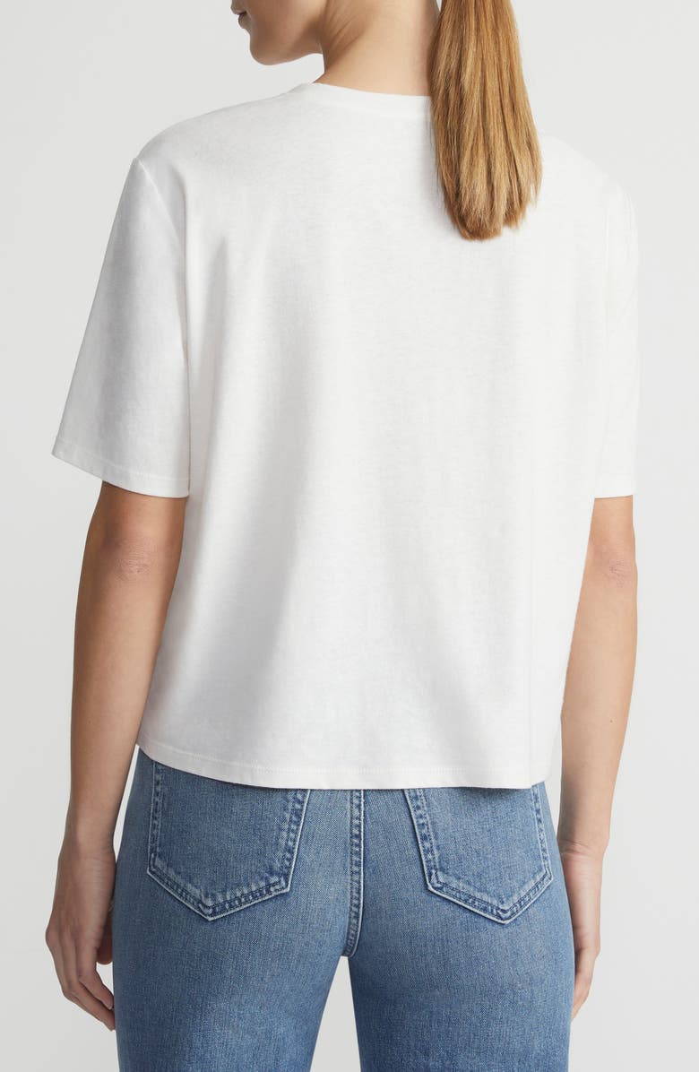 Lafayette 148 New York Linen & Cotton Pocket T-Shirt, Alternate, color, 