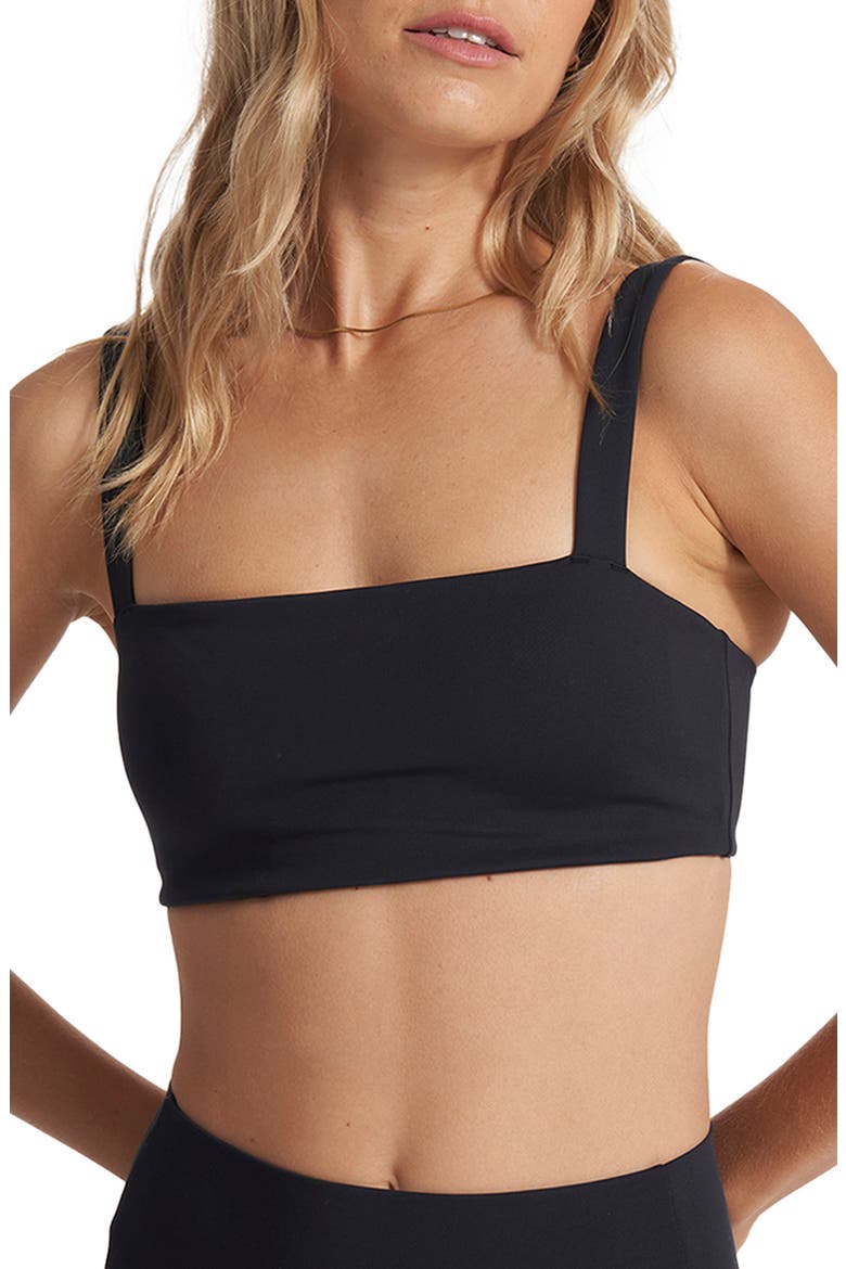 Evolve Square Neck Bra, Main, color, BLACK