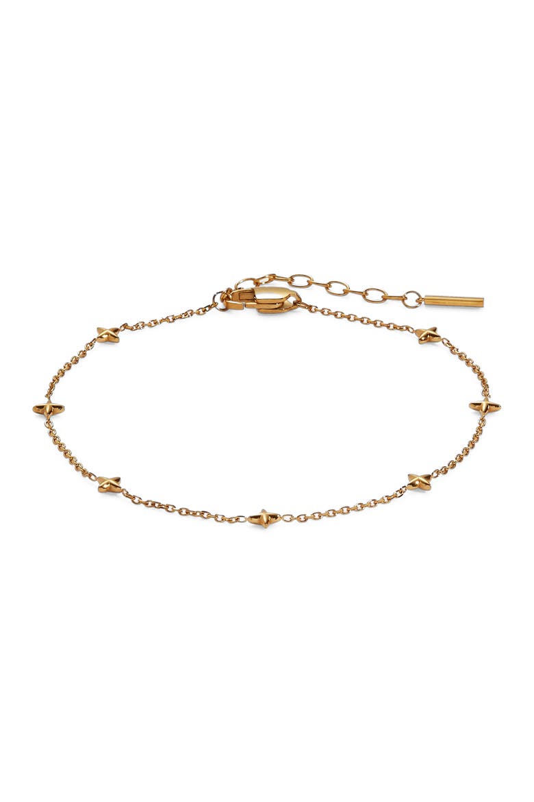 Star Chain Anklet, Main, color, Gold