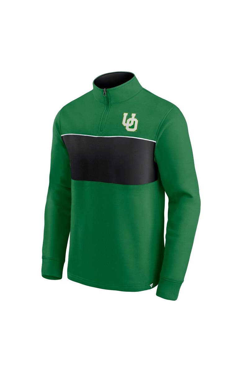 FANATICS Men's Fanatics Branded Green/Black Oregon Ducks Primary Logo Quarter-Zip Jacket, Alternate, color, 