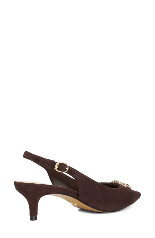 Dune London Context Pointed Toe Slingback Pump In Brown