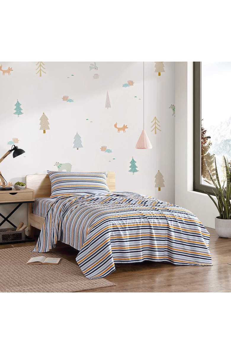 Eddie Bauer Vivid Stripe Sheet Set, Alternate, color, Navy