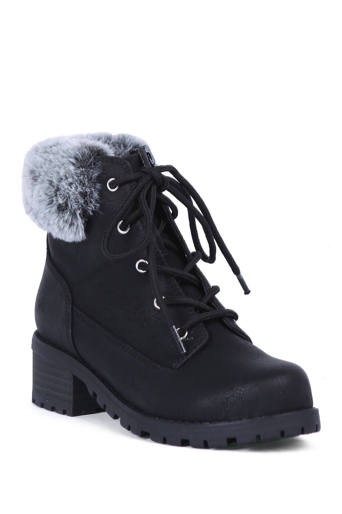 DV by Dolce Vita Rei Faux Fur Lined Combat Boot, Main, color, 