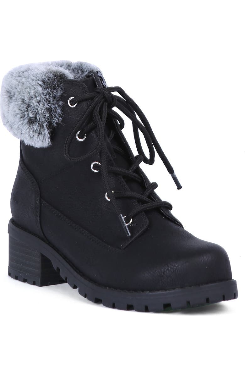 DV by Dolce Vita Rei Faux Fur Lined Combat Boot, Main, color,