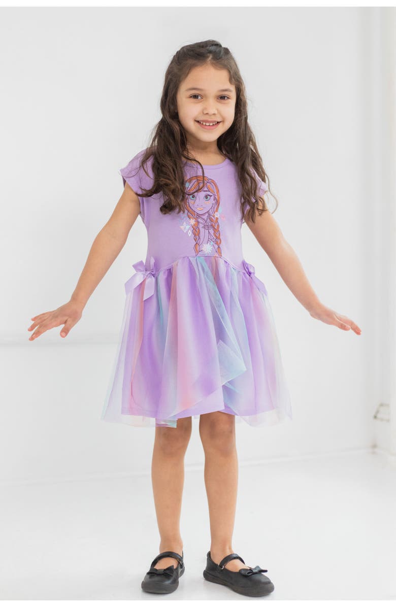 Disney Princess Anna Frozen Sleeveless Tulle Dress, Alternate, color, Purple