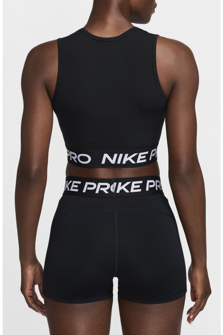 Pro Dri-FIT Crop Tank Top, Alternate, color, 010 010 BLACK/WHITE