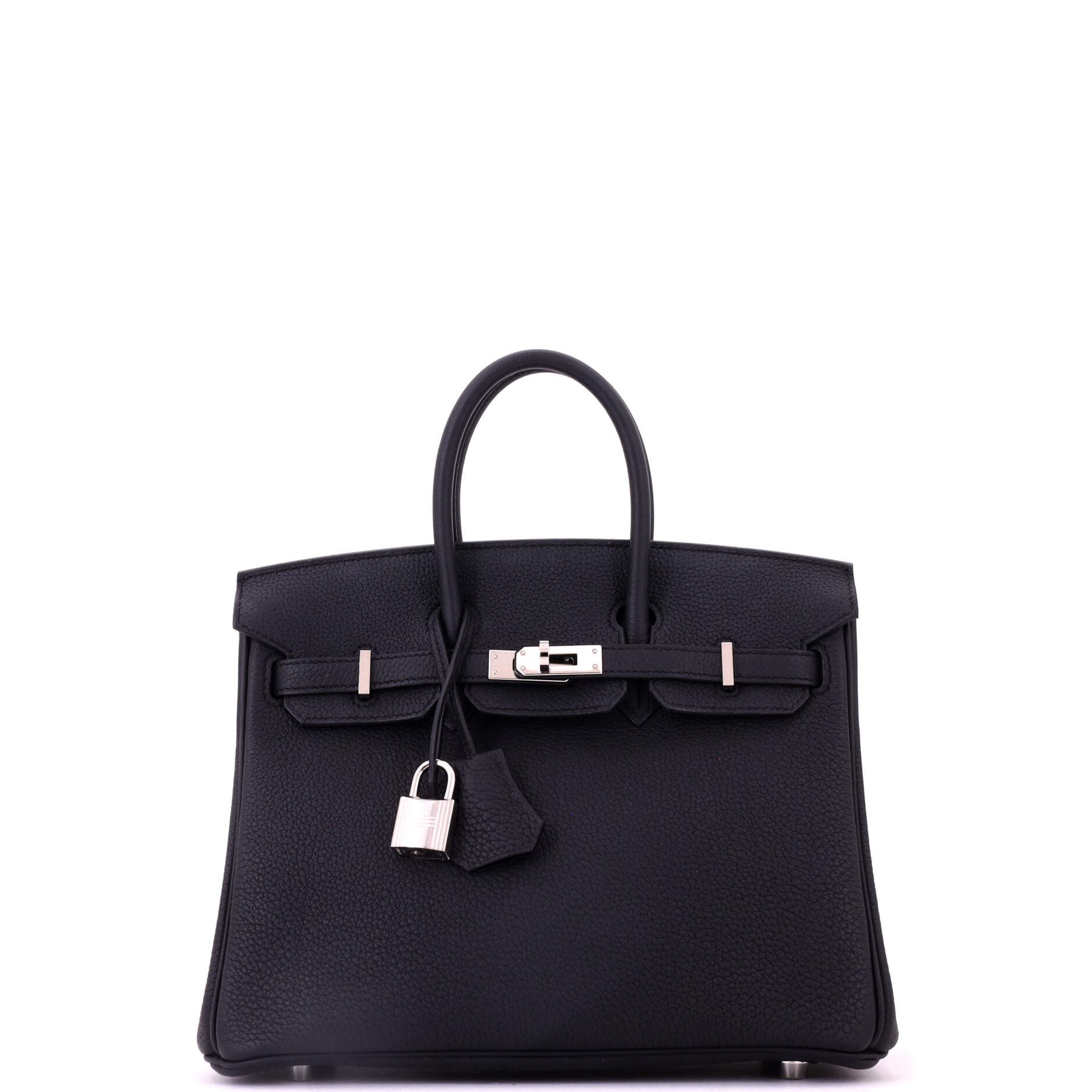 Birkin Handbag Black Togo with Palladium Hardware 25, Main, color, Black