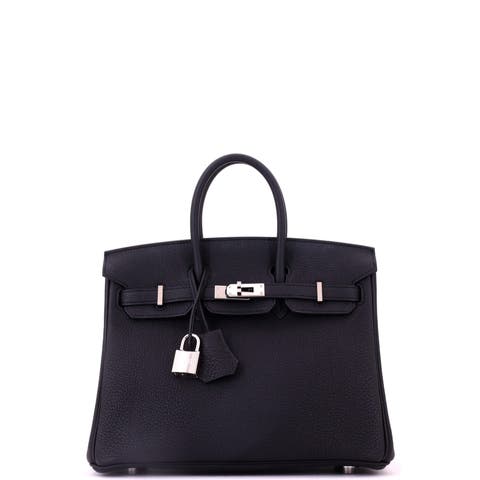 Birkin Handbag Black Togo with Palladium Hardware 25