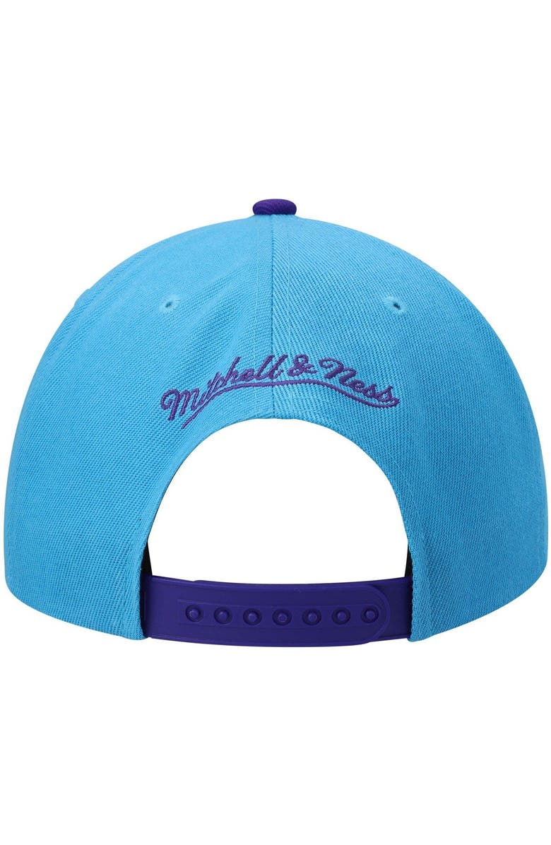 Mitchell & Ness Men's Mitchell & Ness Turquoise/Purple Utah Jazz Hardwood Classics Sharktooth Snapback Hat, Alternate, color, 