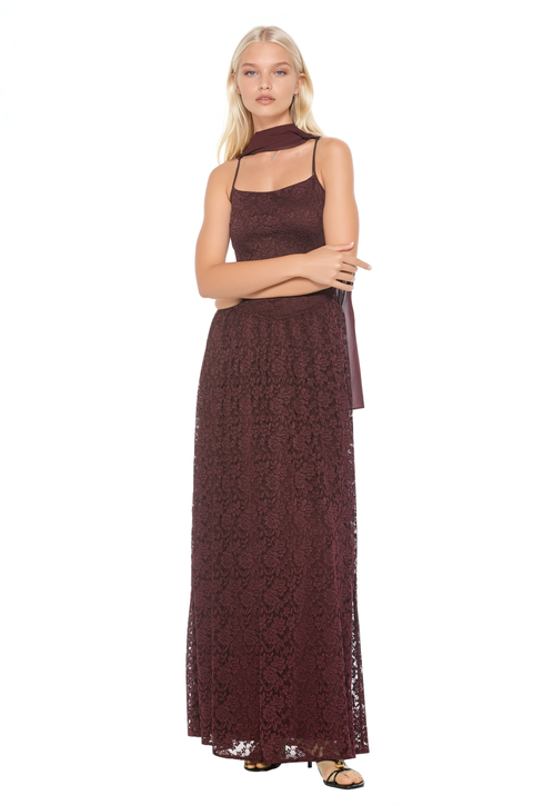 Marin Draped Bodice Dropped Waist Gown