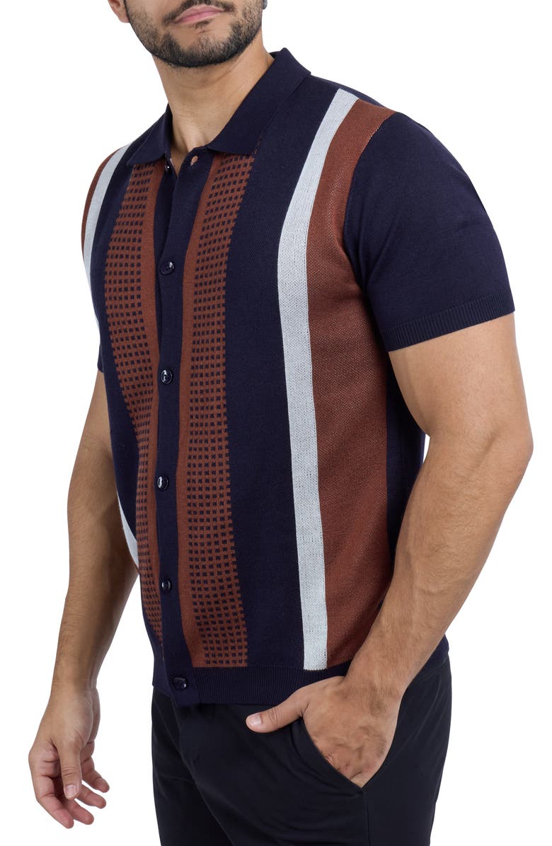 Spring + Mercer Stripe Polo Sweater, Alternate, color,