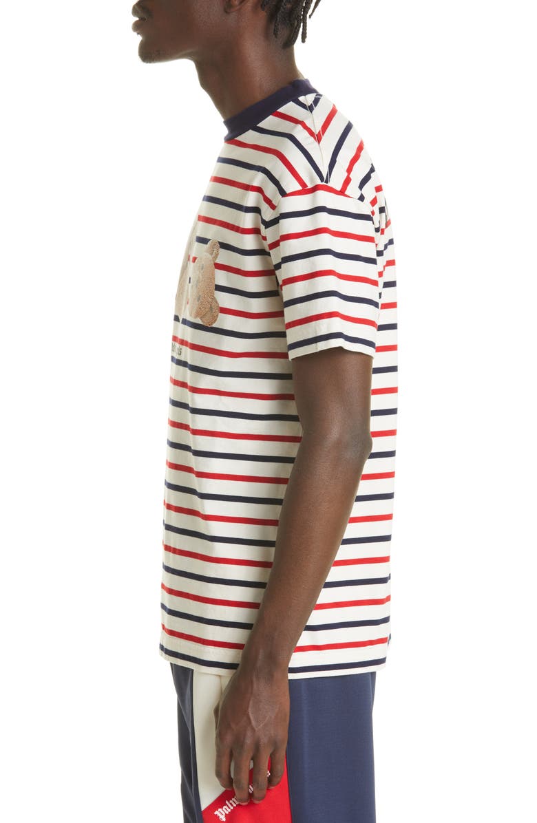 Palm Angels Classic Bear Stripe Graphic Tee, Alternate, color,