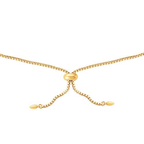 Hello Kitty Sally Rose 925 Yg Plt Cz  Lariat Bracelet In Gold