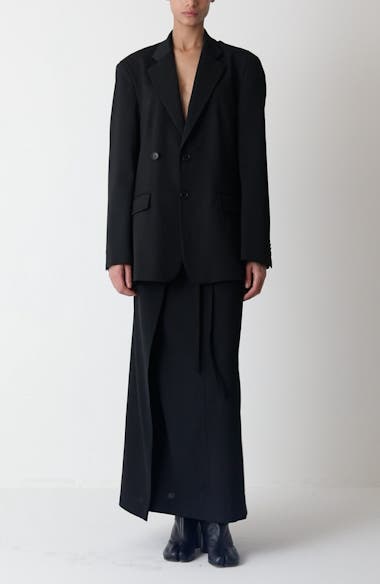 MM6 Maison Margiela Décortiqué Wool Blazer | Nordstrom