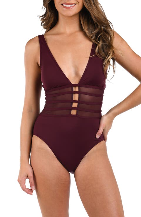 Women's Burgundy One-Piece Swimsuits | Nordstrom