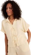 Haven Well Within Linen Tie-Front Top