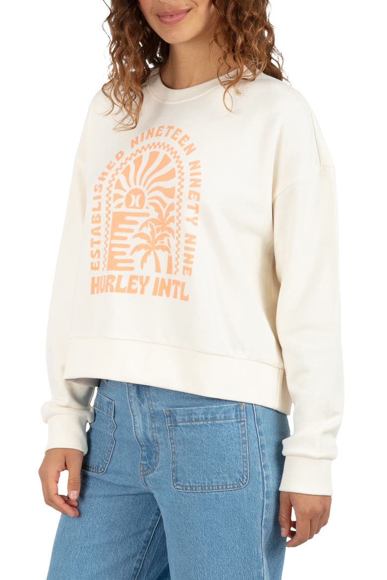 Fragment Boxy Graphic Sweatshirt, Alternate, color, CREAM
