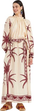 La DoubleJ Cerere Dress Placée Date Palms Ivory
