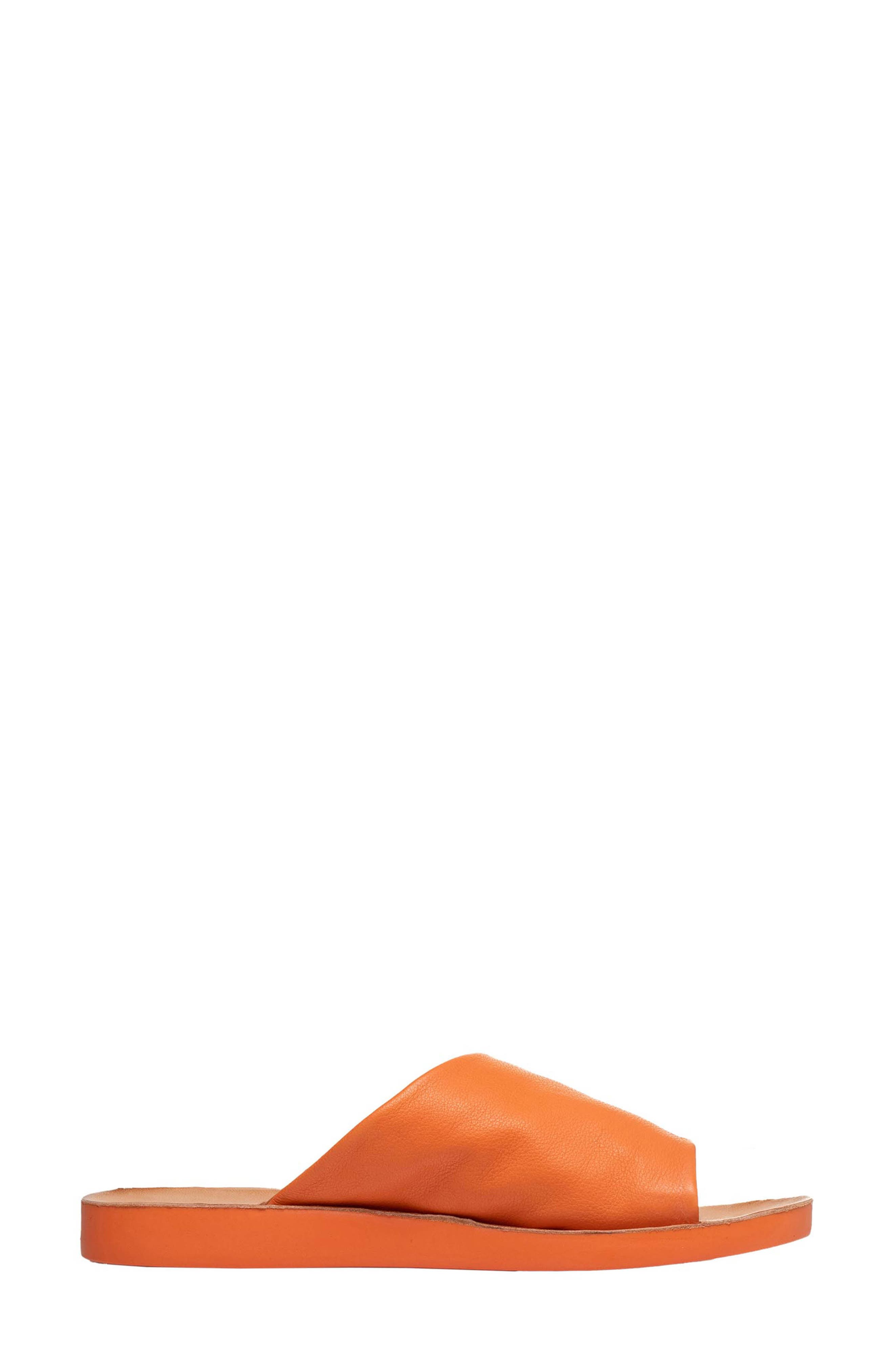 ANTELOPE Ami Leather Slide Sandal, Alternate, color, Orange