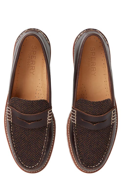 Sperry Ripple Penny Loafer In Brown