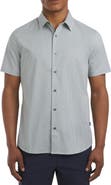 DKNY SPORTSWEAR Campbell Short Sleeve Stretch Cotton Button-Up Shirt