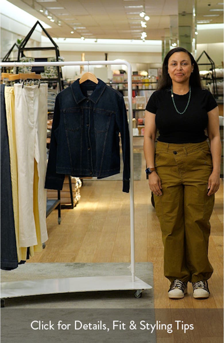 Curve Hem Denim Jacket, sales video thumbnail