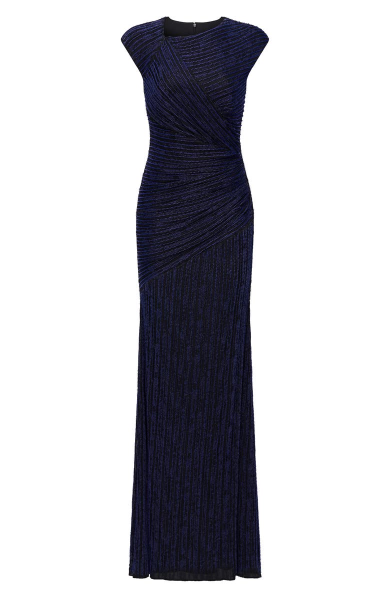 Theia Raya Beaded Asymmetric Draped Gown, Alternate, color, 