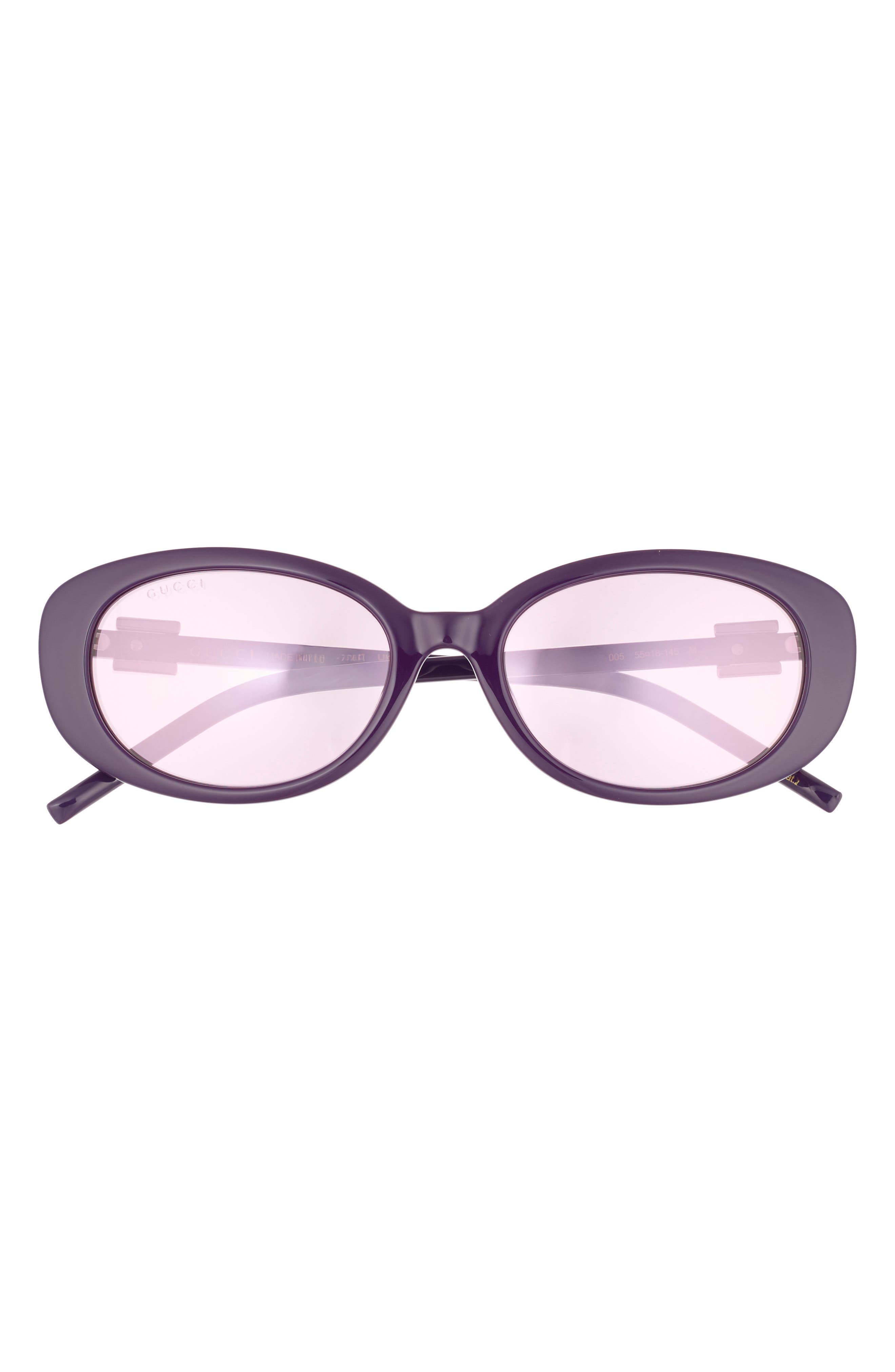 Gucci 55mm Oval Sunglasses