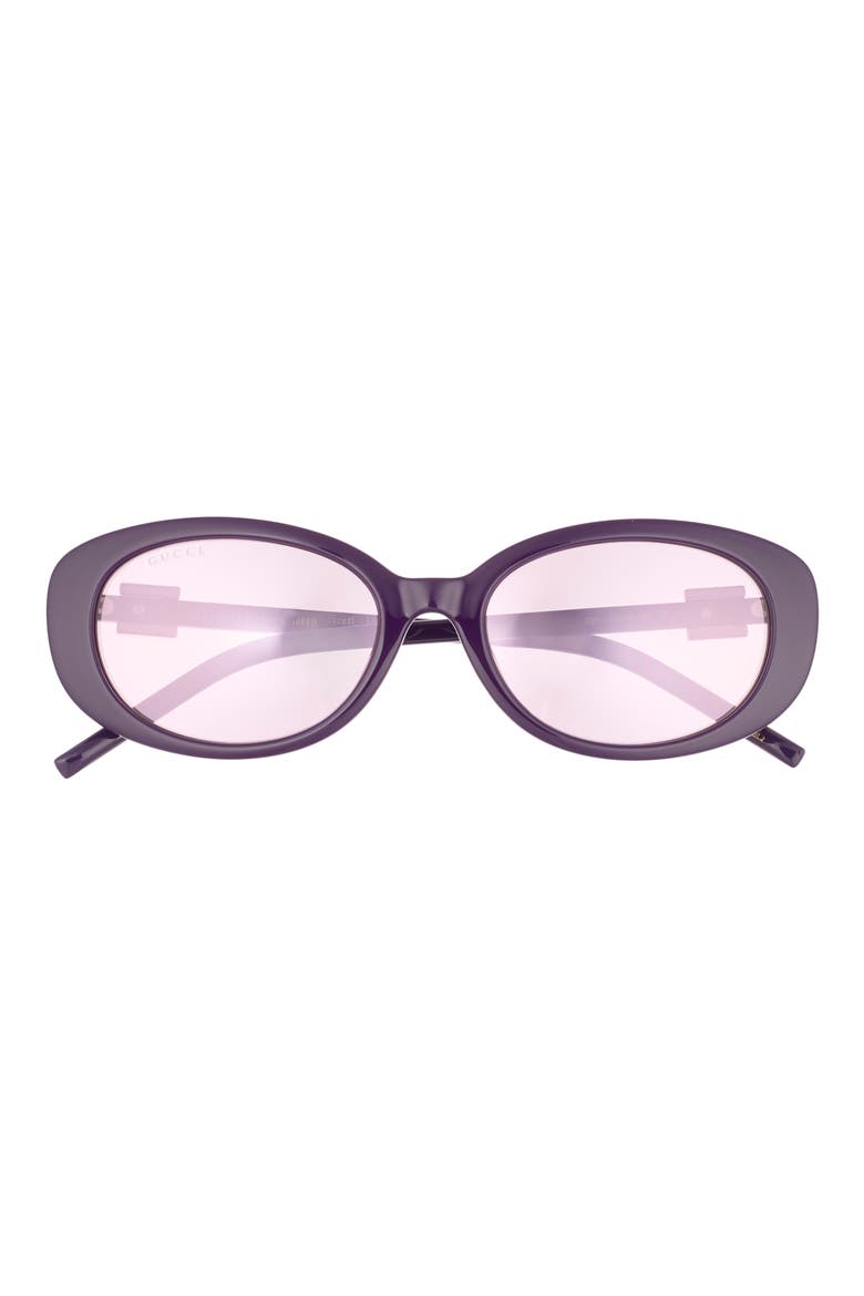 55mm Oval Sunglasses, Main, color, VIOLET VIOLET VIOLET