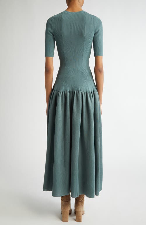 Altuzarra Maisie Drop-waist Knit Midi Dress In 000463 Stormcloud