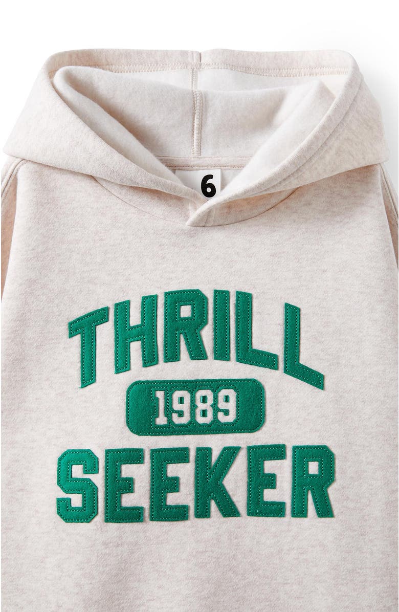 Cotton On Kids Kid's Sammy Oversize Hoodie, Alternate, color, Oatmeal Marle Thrill Seeker