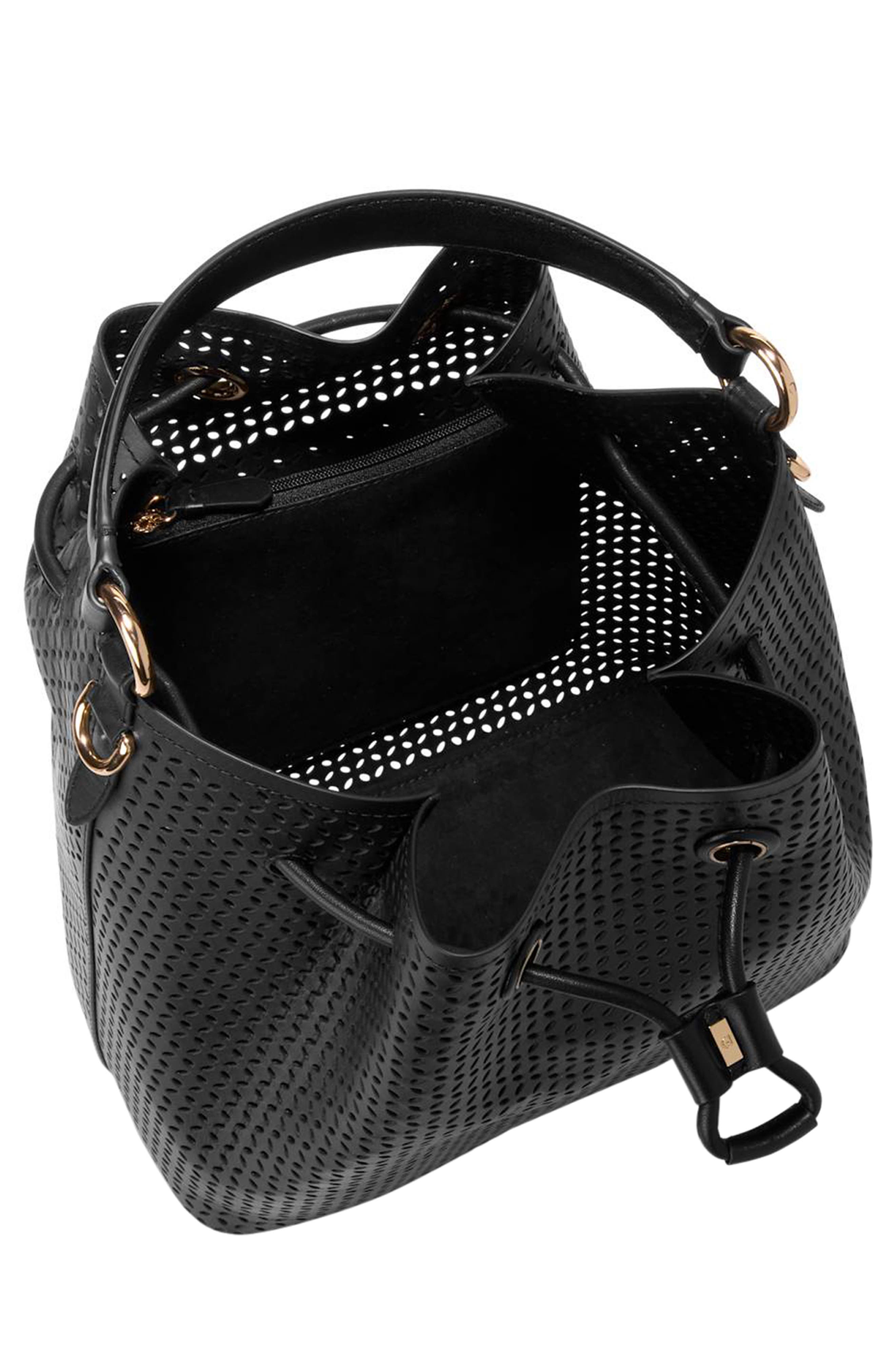 Cole Haan Lidia Perforated Leather Bucket Bag, Alternate, color, 