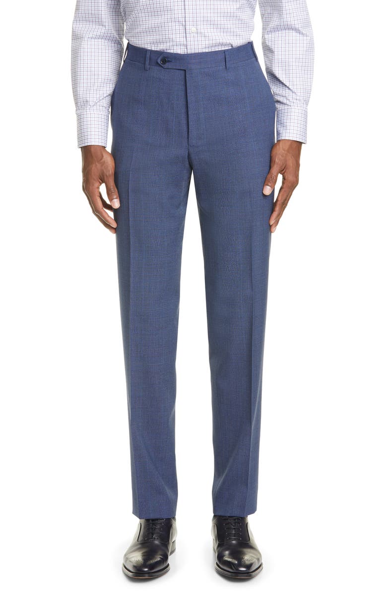 Canali Siena Soft Classic Fit Plaid Wool Suit, Alternate, color,