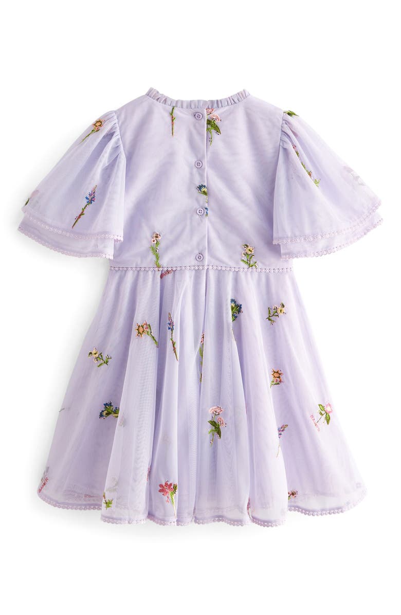 Baker by Ted Baker Kids' Embroidered Tulle Dress, Alternate, color, Purple