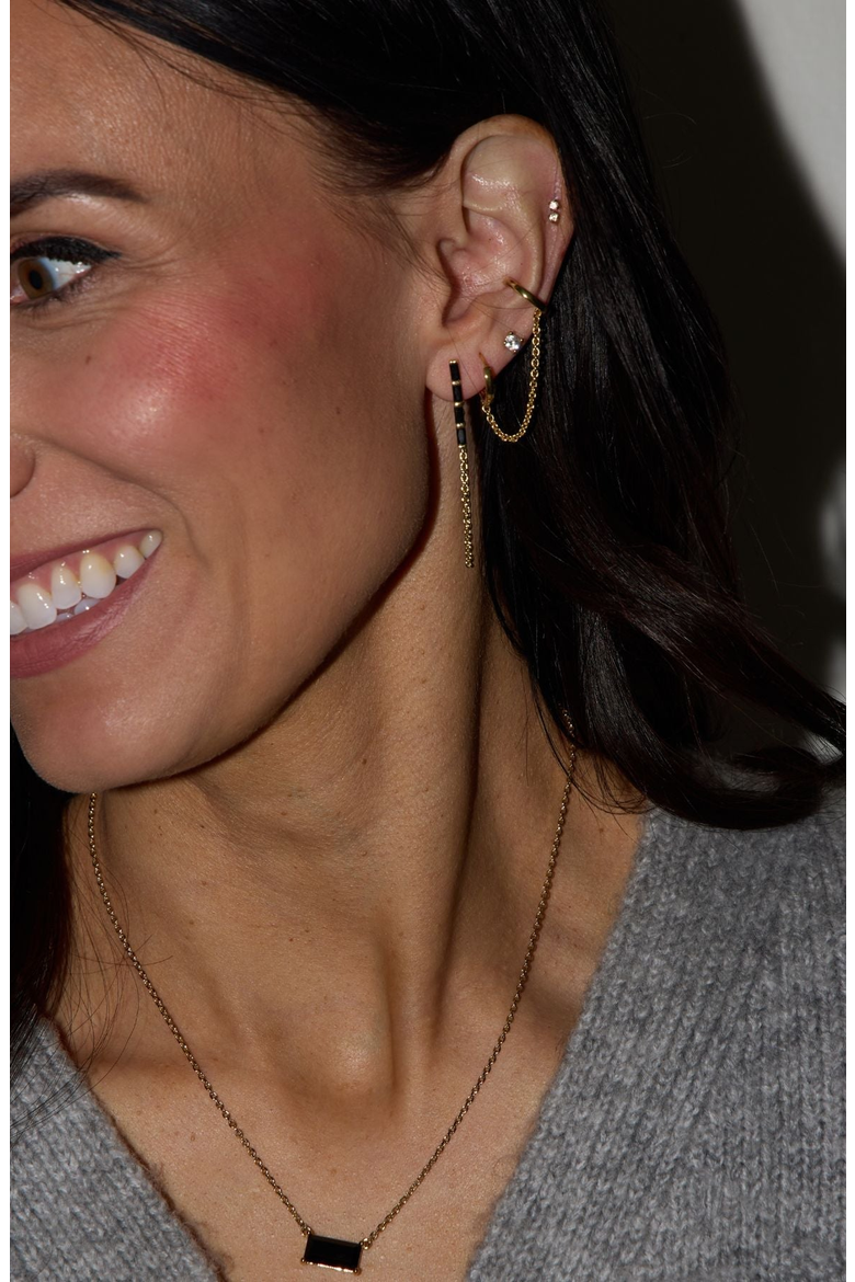 Lucia Statement Earrings, Alternate, color, Black