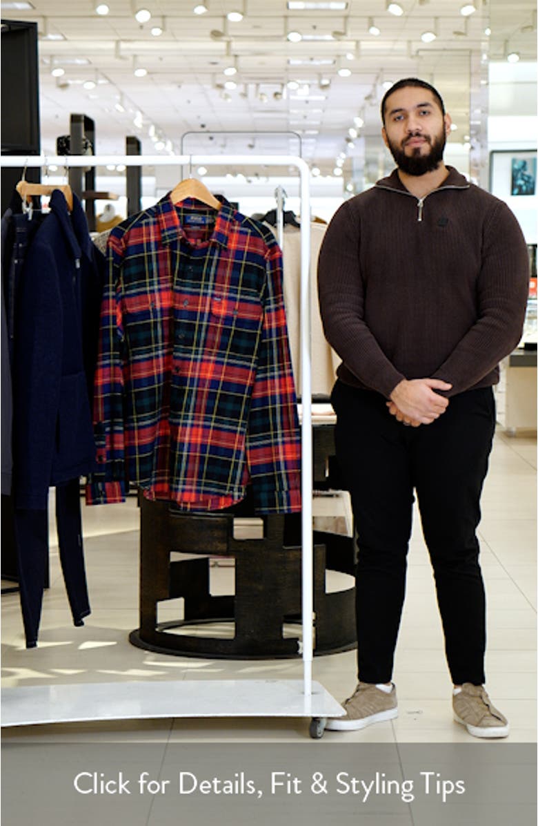 Brushed Plaid Flannel Button-Up Shirt, sales video thumbnail