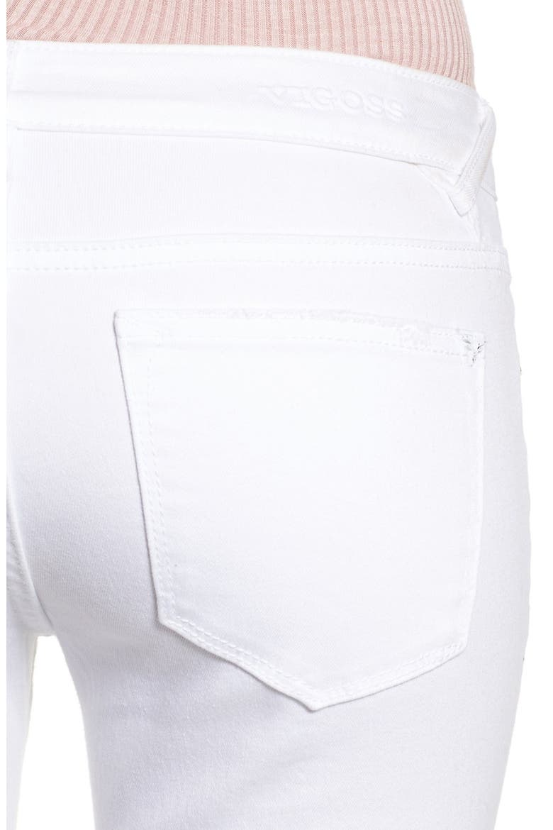 Distressed Skinny Jeans, Alternate, color, WHITE