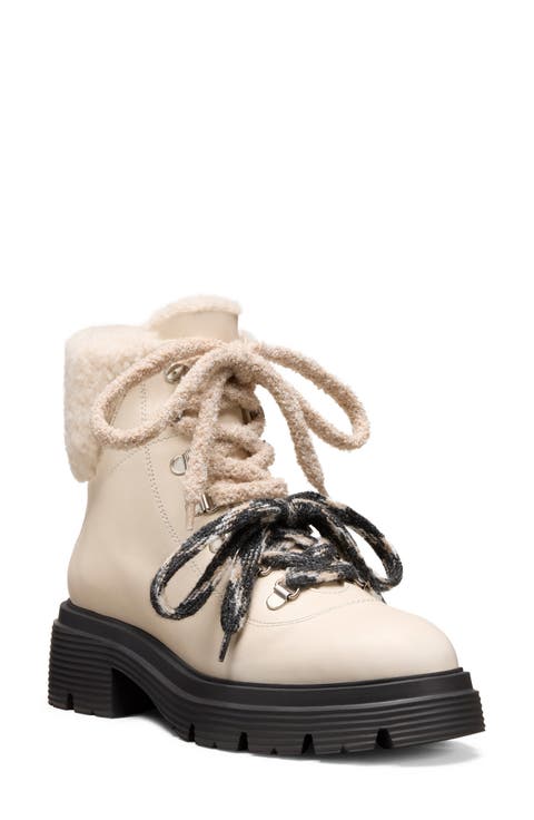 Hudson Lite Genuine Shearling Lined Lace-Up Bootie (Women)