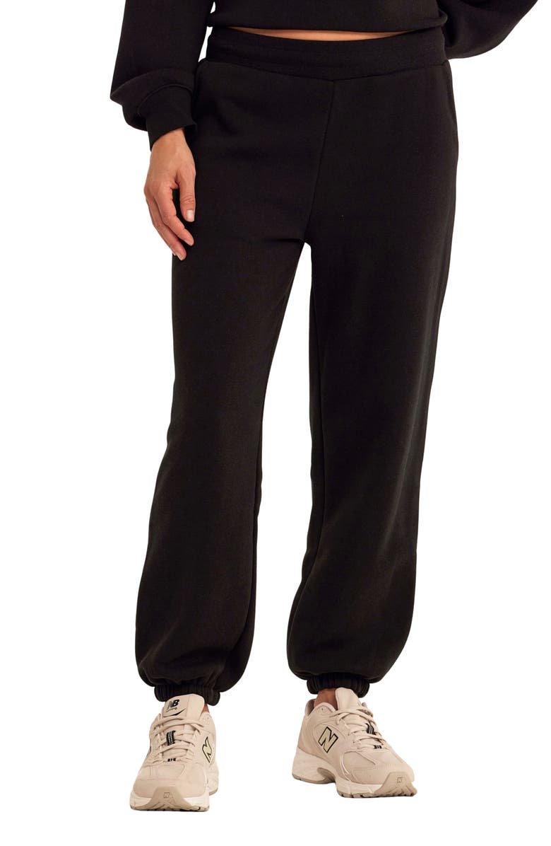 Threads 4 Thought Jayla Fleece Sweatpants, Main, color, Black