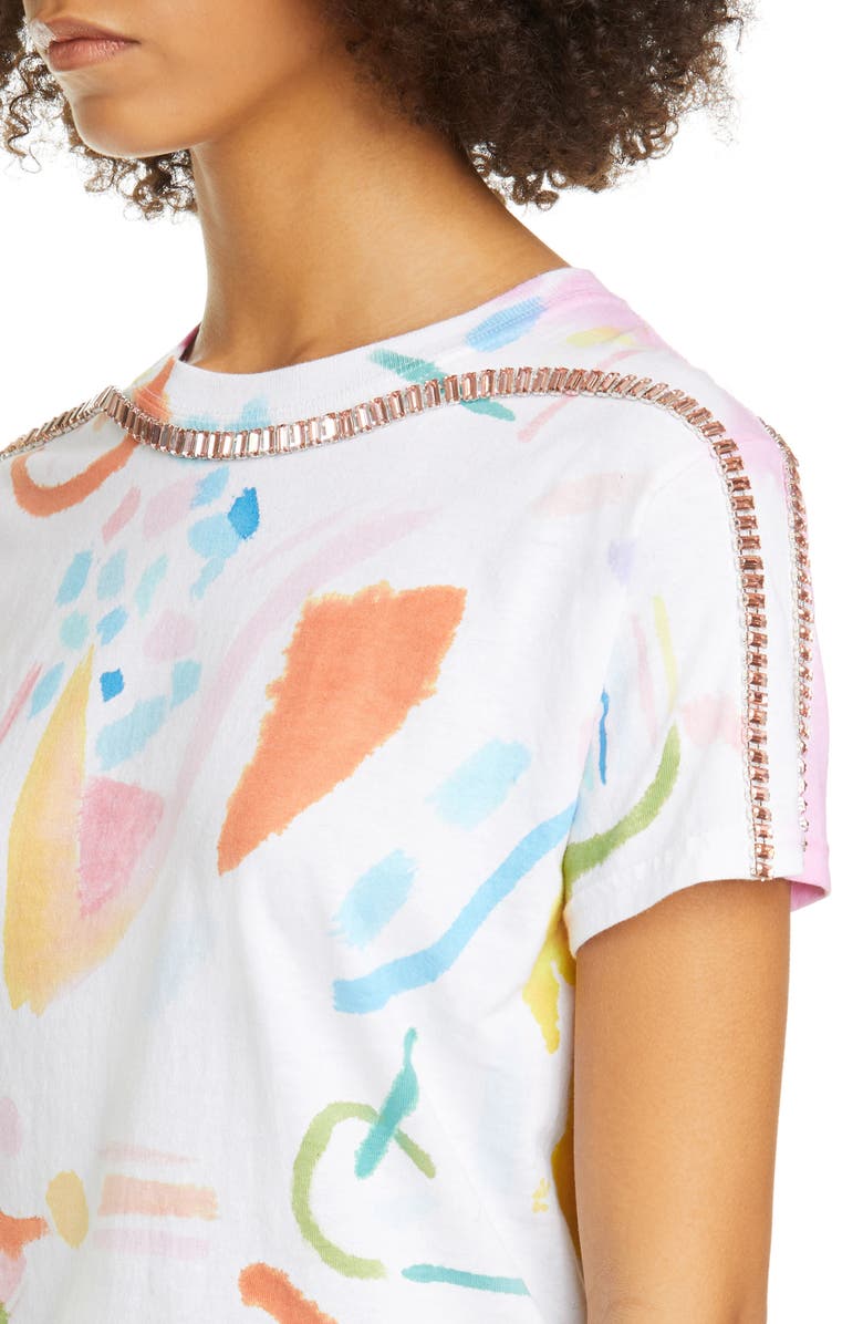 Collina Strada Sporty Spice Embellished Mixed Print T-Shirt, Alternate, color,