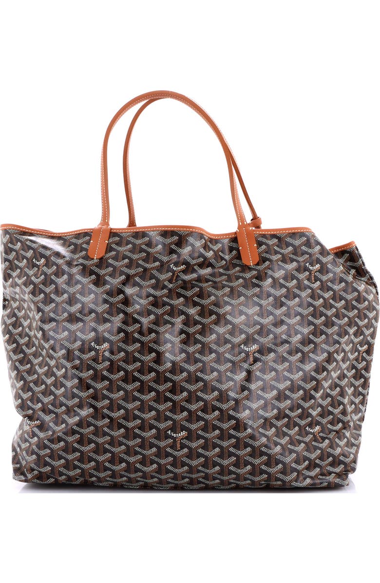 Pre-Owned Goyard Saint Louis Tote Coated Canvas GM, Main, color, Brown