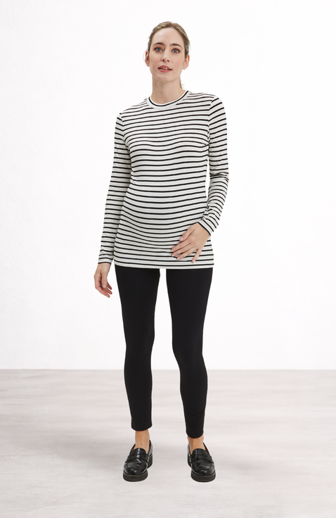 Liv Long Sleeve Sculpting Maternity Crew Neck Tee