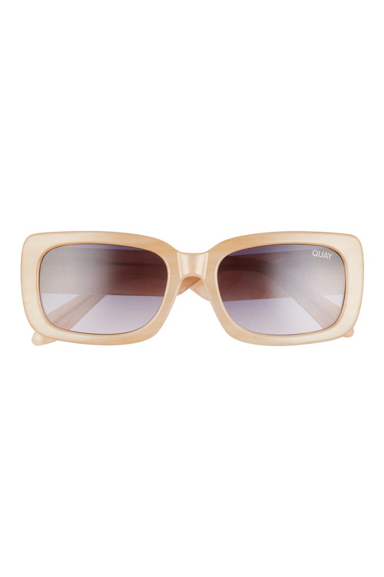 Yada Yada 55mm Rectangular Sunglasses, Main, color, IVORY / BROWN TO TAN