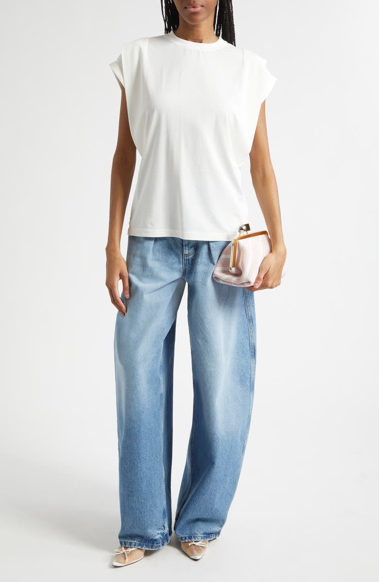 Jacquemus Le de-Nîmes Ovalo Wide Leg Jeans, Alternate, color, Blue/ Tabac