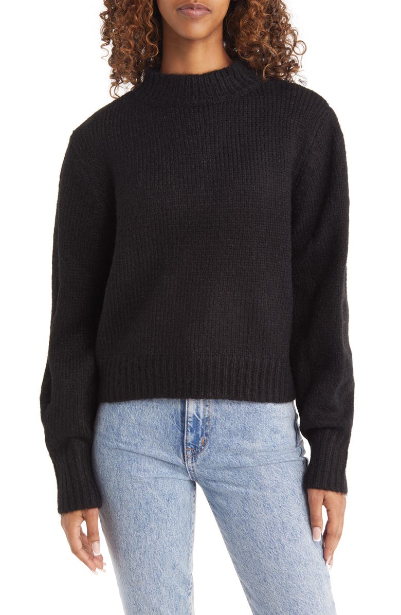 Topshop High Crewneck Sweater, Main, color,